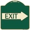 Signmission Exit With Right Arrow Heavy-Gauge Aluminum Architectural Sign, 18" H, 18" L, G-1818-24606 A-DES-G-1818-24606 - alternate 1